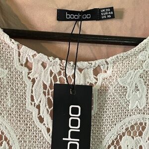 Ivory Boohoo Lace Dress